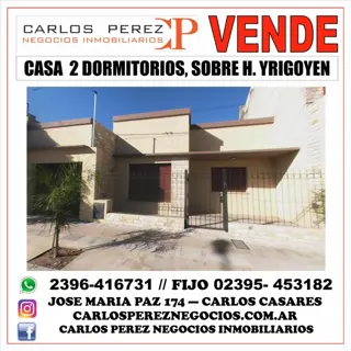 CASA EN VENTA EN CALLE HIPOLITO YRIGOYEN E/ R. PEÑA Y C. SUAREZ. foto 1