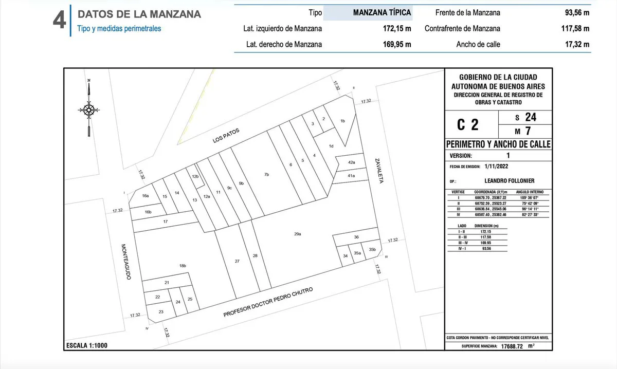 LOTE EN VENTA PARQUE PATRICIOS - MTS. 1912. foto 4