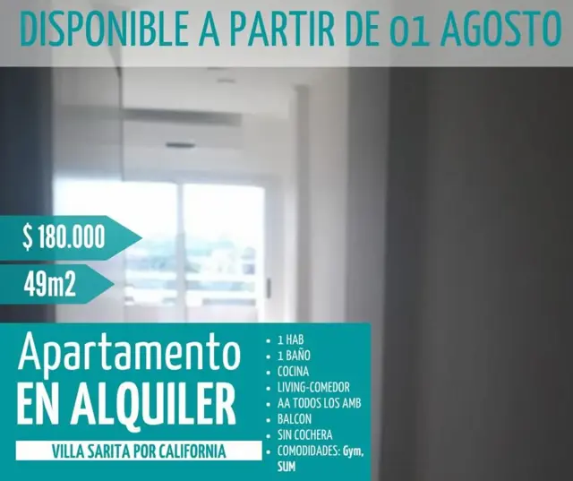 Departamento en Alquiler - Villa Sarita