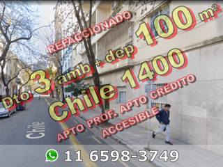 REFACCIONADO - Departamento en Venta en Monserrat 3 ambientes + dependencia 100 m2 - Chile 1400 foto 1