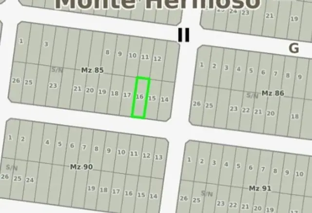 Lote en venta El Sauce Monte Hermoso FINANCIO
