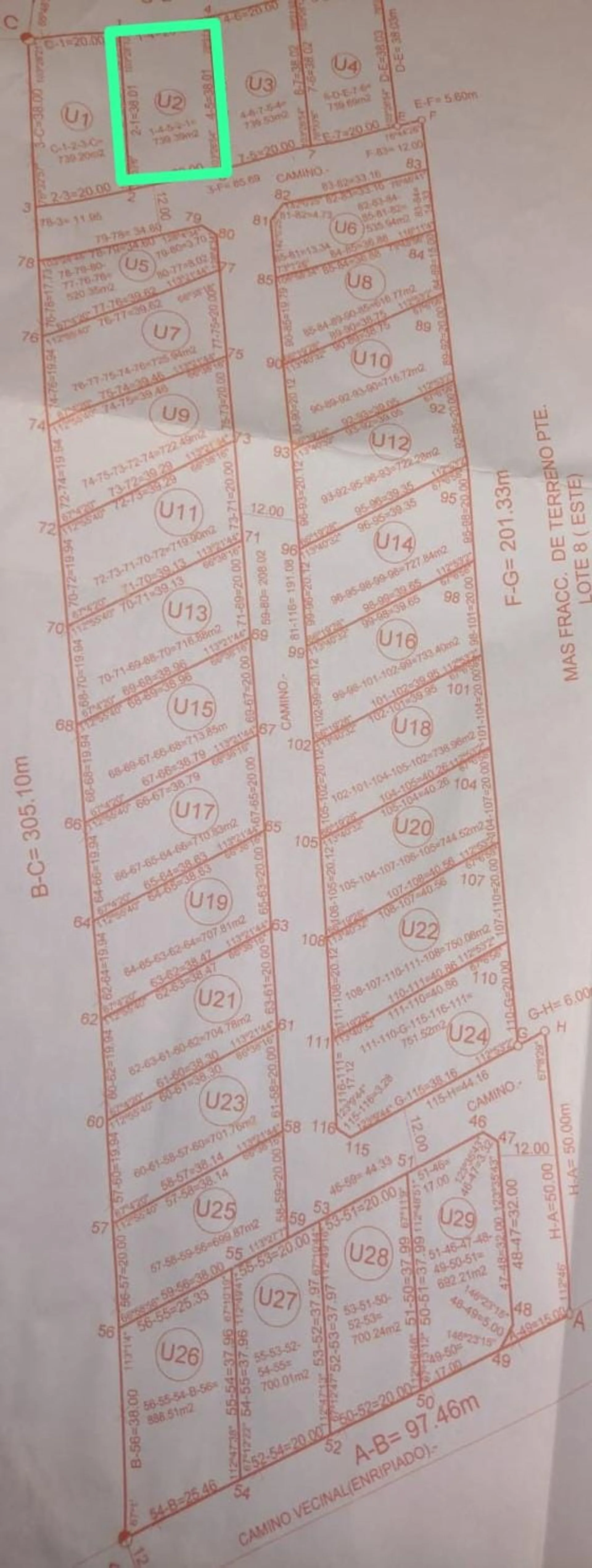 LOTE EN VENTA "U2" - EL CEIBO 2, ZANJON - foto 5