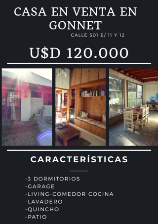 CASA EN VENTA EN GONNET OPORTUNIDAD IMPERDIBLE foto 2