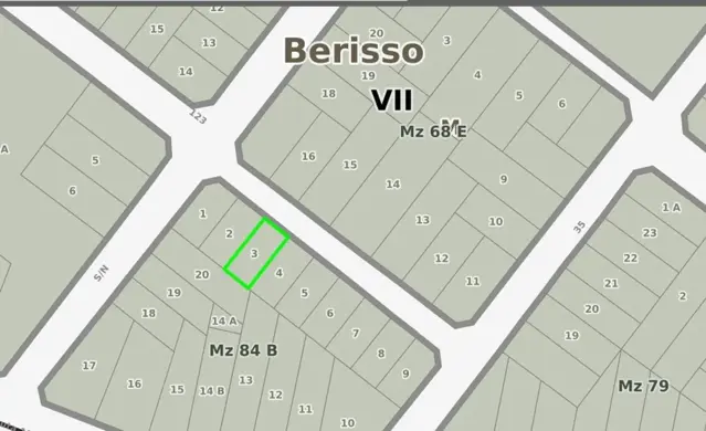 LOTE EN VENTA EN BERISSO,  A METROS DE RUTA 11
