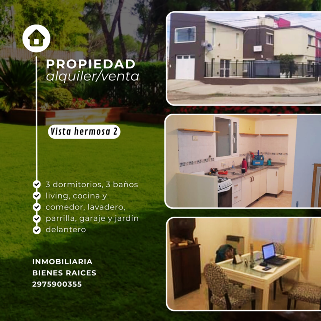 Hermosa casa con 3 dormitorios y excelente ubicación