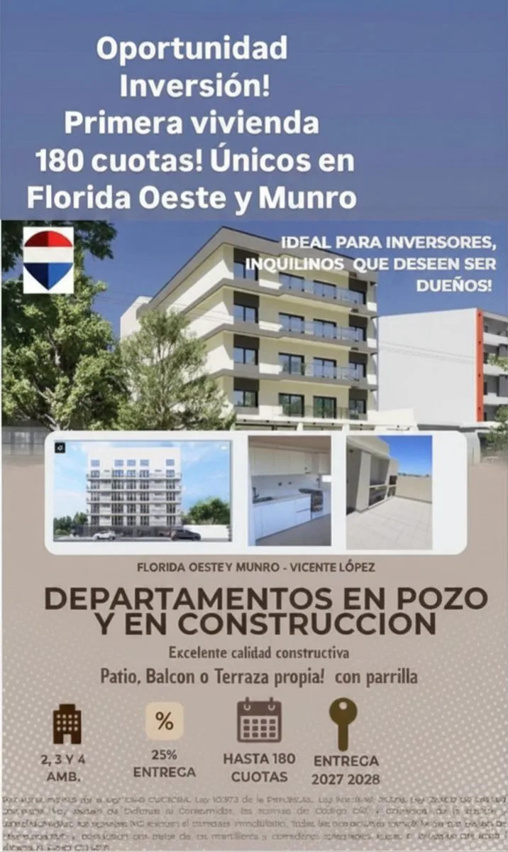 Venta depto 3 amb entrega 2027 con terraza 180 cuo foto 3
