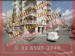 NUEVO PRECIO - Departamento en Venta en Caballito 3 ambientes 2 baños 72 m2 + balcón, con cochera – Luis Viale 1800 foto 1