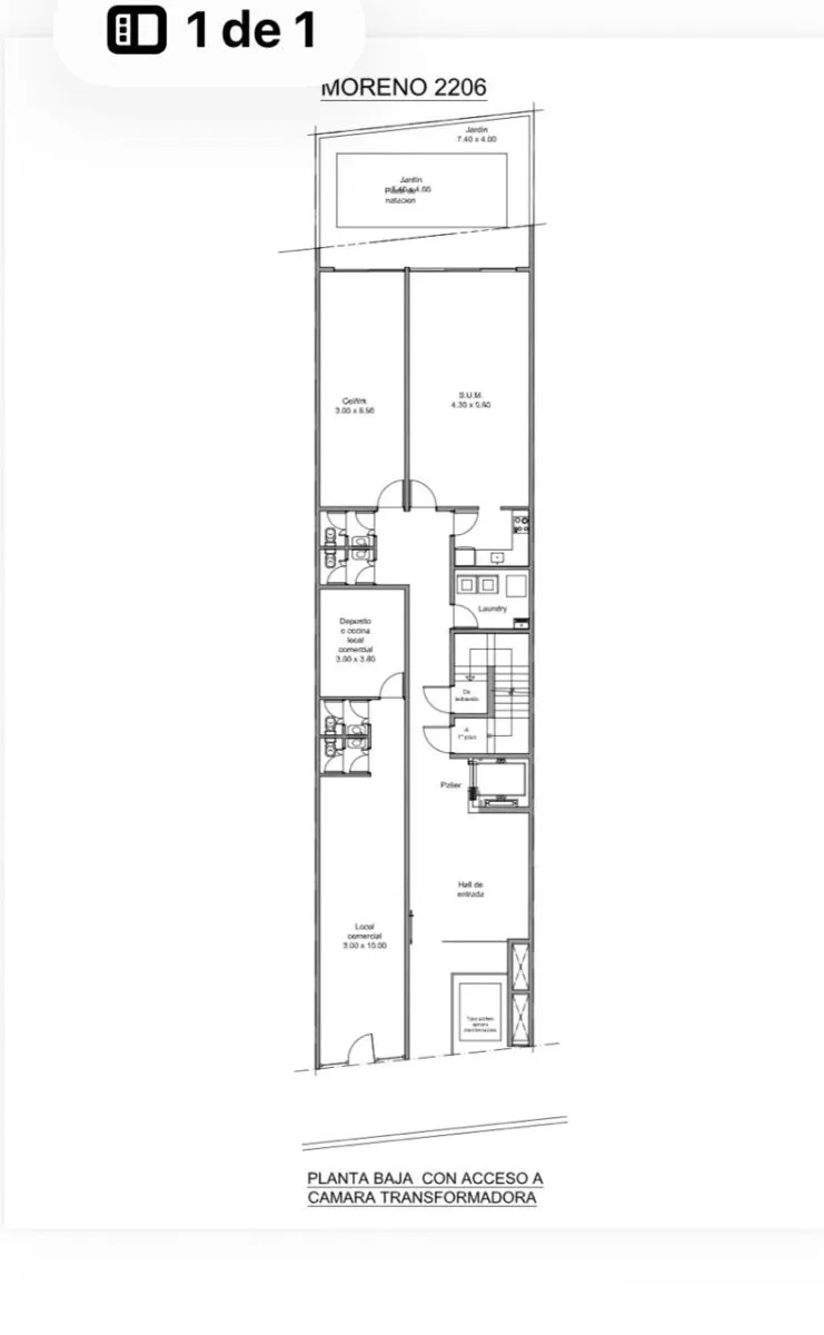 LOTE EN BALVANERA EXEL. UBICACION PARA CONSTRUIR 2600 M2 VENDIBLES P.B 12 P a MTS de PLAZA 1 de MAYO Y AV RIVADAVIA foto 2