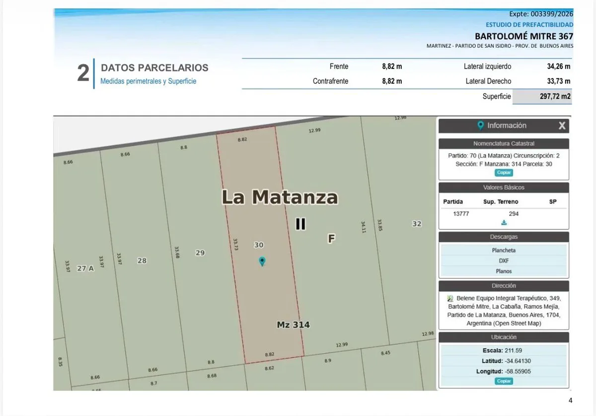 Terreno Venta PB+7 Pisos Centro Ramos Mejía foto 2