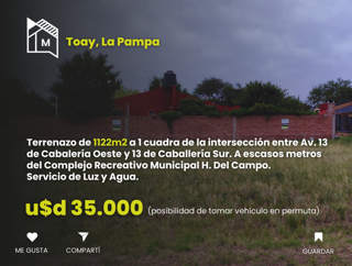Terreno 1122m2 - Toay - Muy buena ubicación foto 1