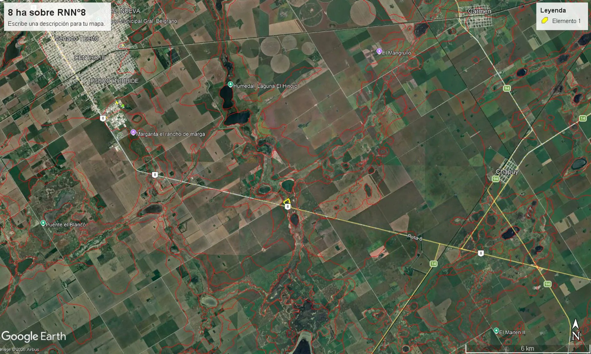 Se venden 8 ha sobre Ruta NN° 8-KM 353- Chapuy foto 3