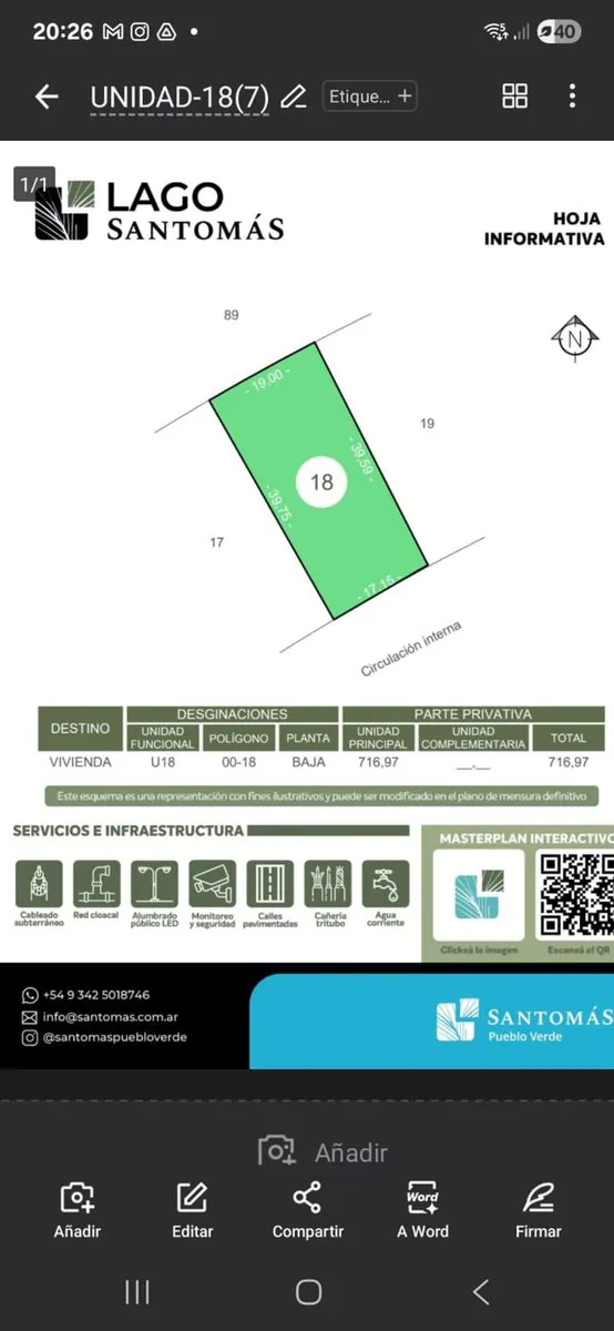 VENTA TERRENO EN SAN TOMÁS - ETAPA LAGO foto 5