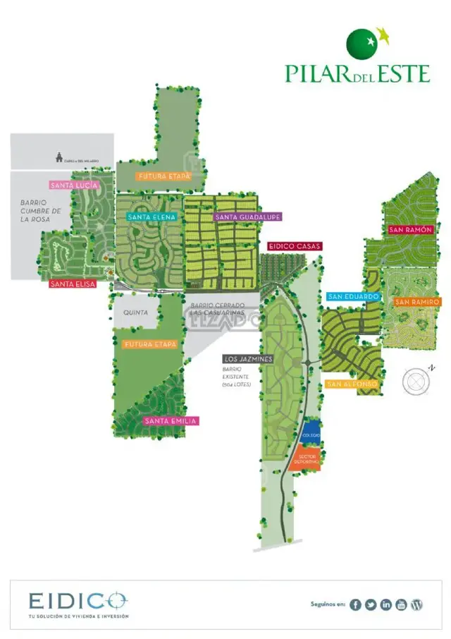 San Eduardo- Pilar del Este Ruta 25 y Av Parque en Barrio San Eduardo al 1100 Lote 220
