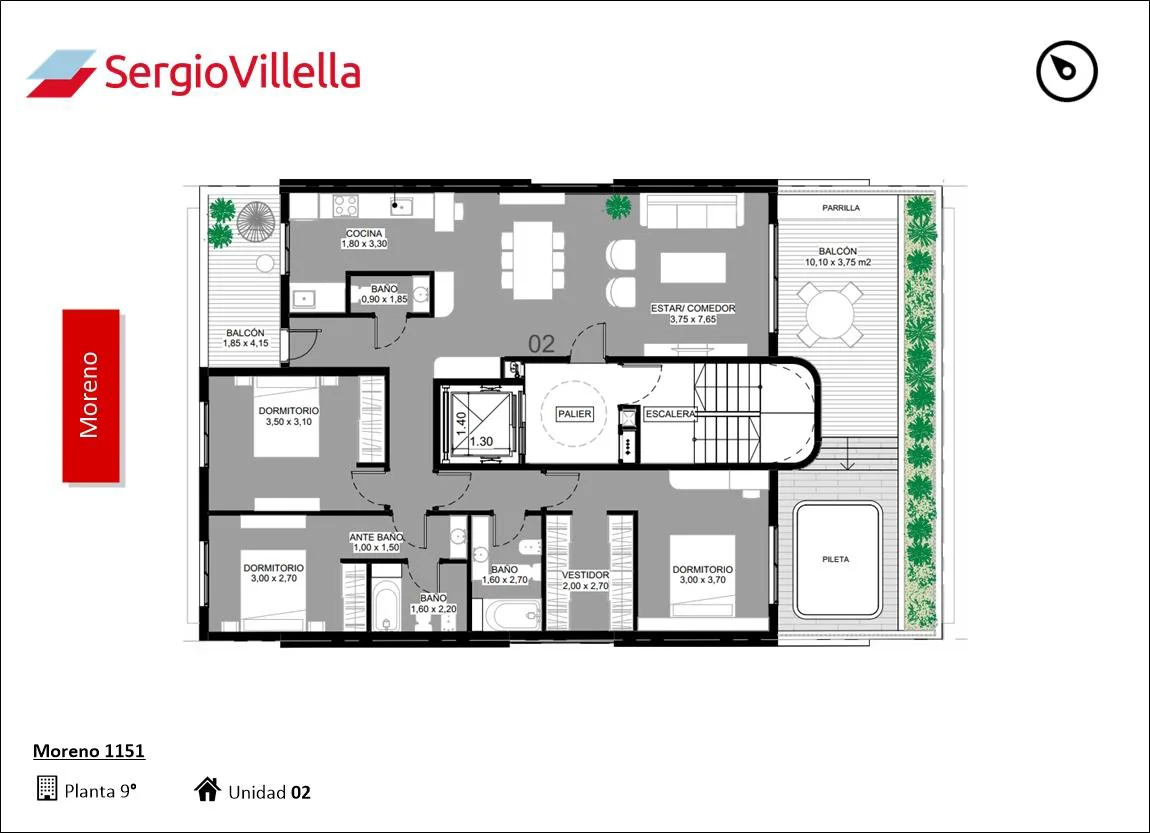 Moreno 1100 - Departamento de 3 dormitorios en venta - Rosario Centro foto 4