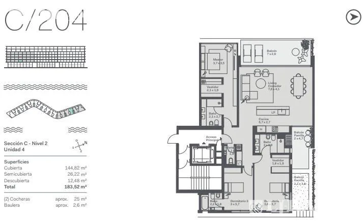 Departamento en venta de 4 ambientes con vista a la Laguna central foto 4