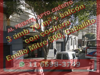 CON RENTA - NUEVO PRECIO - Departamento en Venta en Caballito 3 ambientes 70 m2 + balcón, al frente, con cochera – Emilio Mitre 500 foto 1