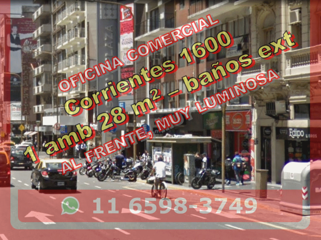 Oficina en Venta en Tribunales (San Nicolás) 1 ambiente divisible 28 m2 – Av Corrientes 1600