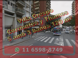 Departamento en Venta en Villa Crespo 5 ambientes 3 baños 120 m2 c balcón, al frente - Corrientes 5600 foto 1