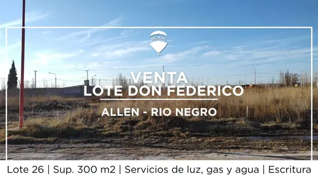 VENTA TERRENO ALLEN