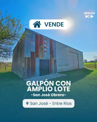 Galpón en venta San José . 160 m2, lote 70×140, servicios foto 1