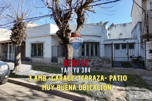 VENTA CASA 3 AMB. BERNAL -PATIO- GARAGE- TERRAZA