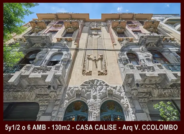 VENTA DEPARTAMENTO 5y1/2 o 6 AMBIENTES CASA CALISE ART NOUVEAU VIRGINIO COLOMBO
