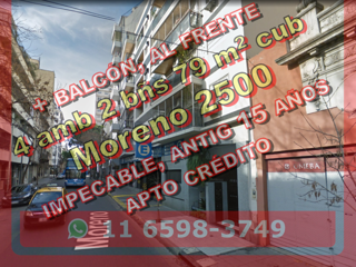 Departamento en Venta en Balvanera 4 ambientes 2 baños 79 m2 + balcón – Moreno 2500 foto 1