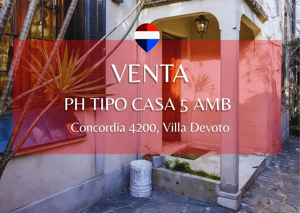 PH TIPO CASA 5 AMBIENTES VENTA VILLA DEVOTO