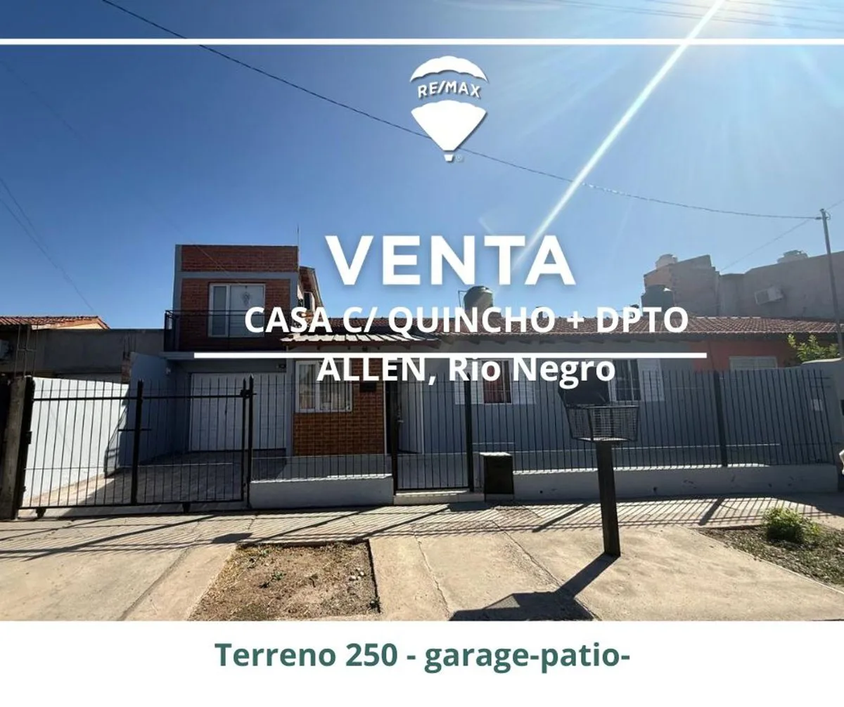 Casa de 3 dormitorios con quincho y departamento