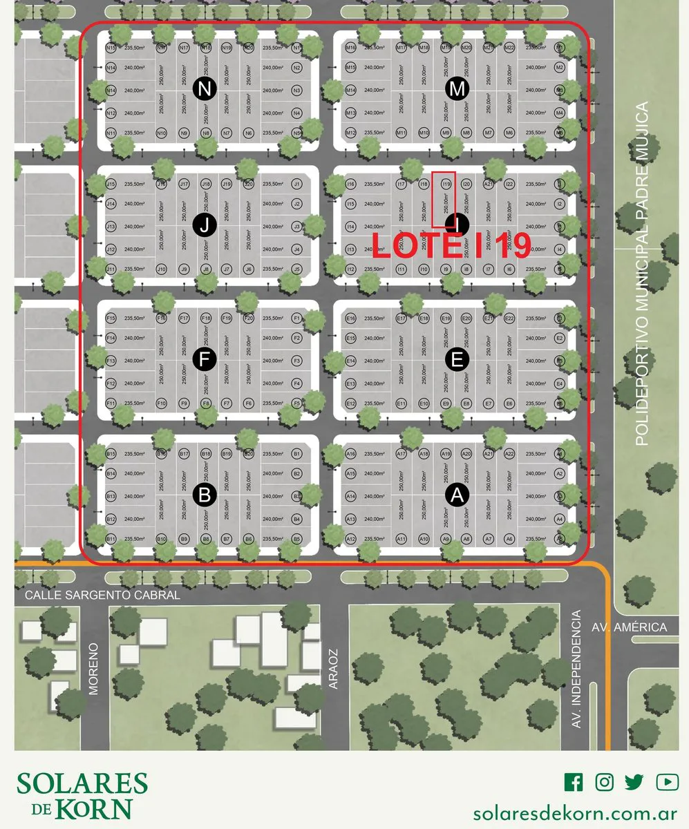 Venta lote en "Solares de Korn" 250 m2 s/ expensas foto 4