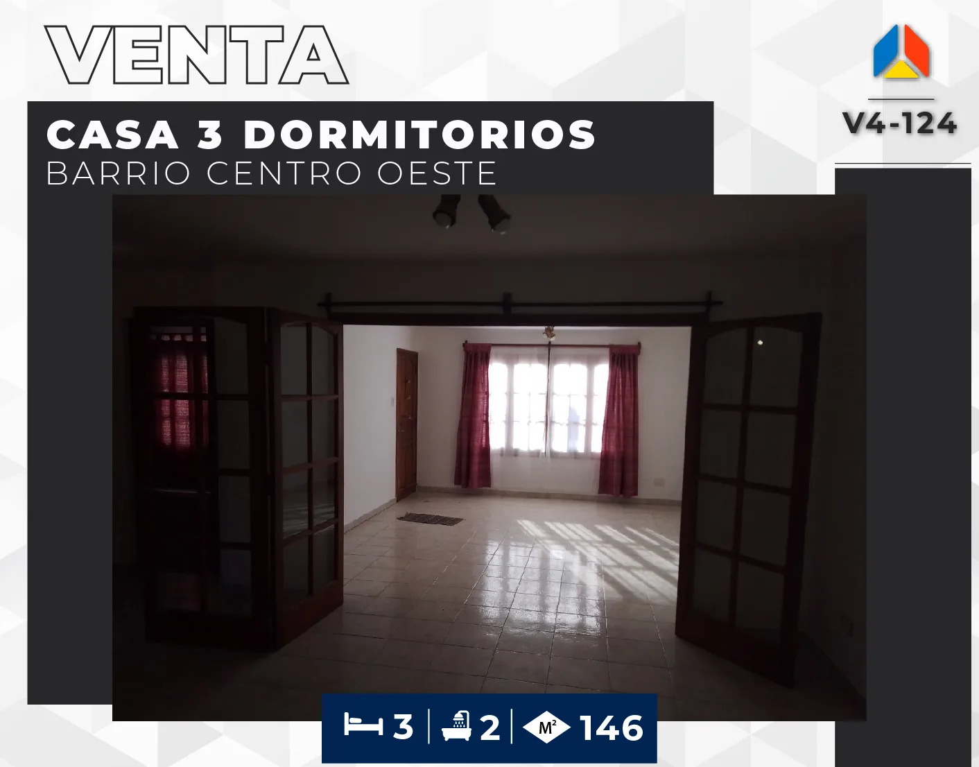 Casa 3 dormitorios – Barrio Centro Oeste foto 2