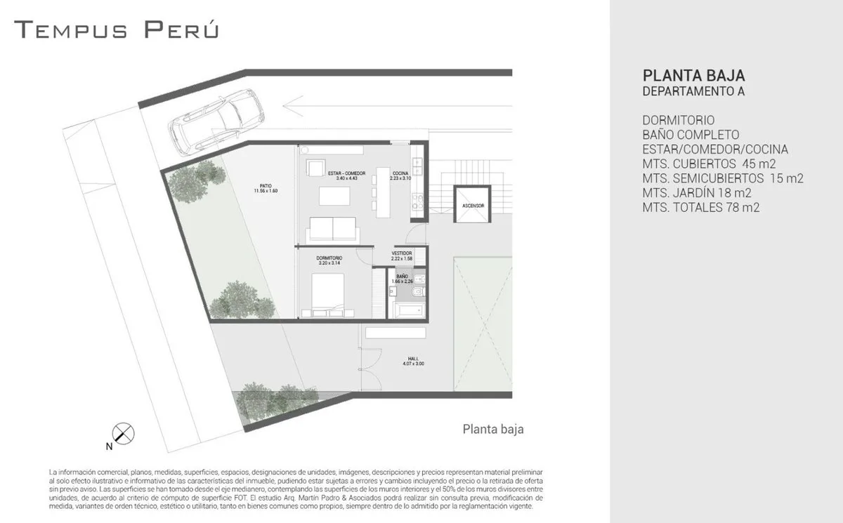 Venta 2 ambientes jardin tipo casa foto 2