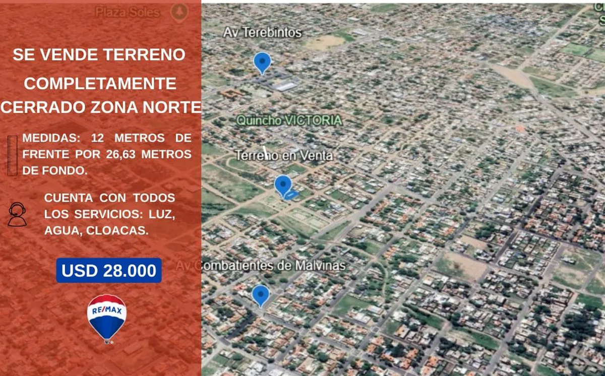 SE VENDE TERRENO CERRADO, NORTE CIUDAD CATAMARCA