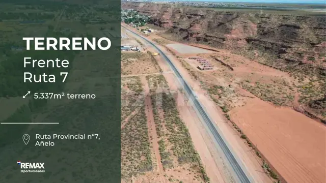 VENTA TERRENO EN VACA MUERTA CON FRENTE DE RUTA