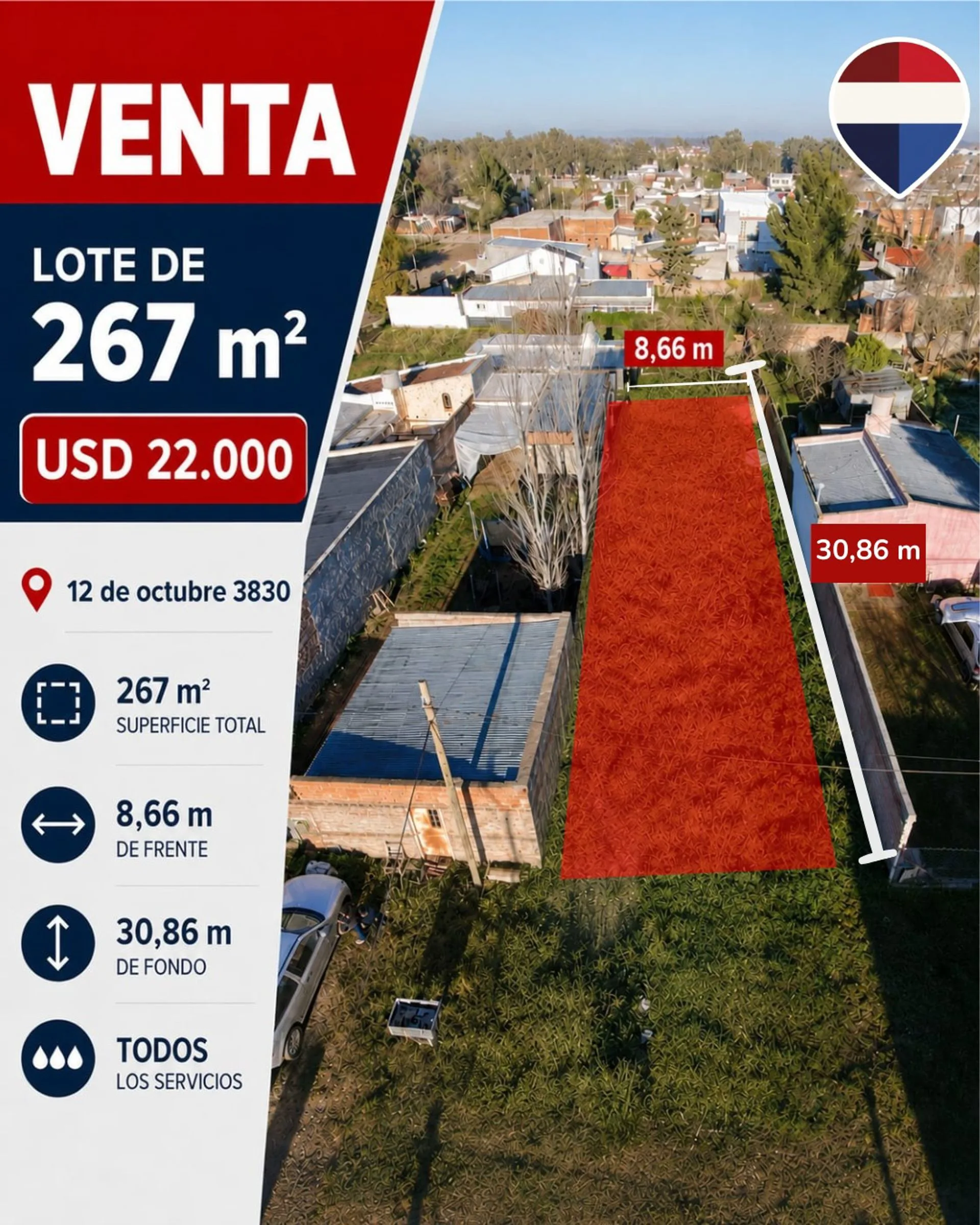 LOTE EN VENTA    12 de octubre 3830 foto 5