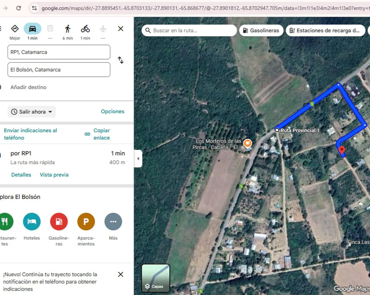 SE VENDE TERRENO, EL BOLSÓN, AMBATO, CATAMARCA foto 5