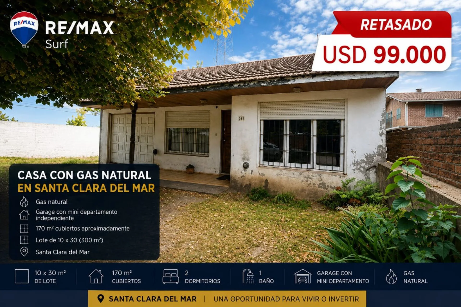 VENTA - CHALET EN SANTA CLARA DEL MAR