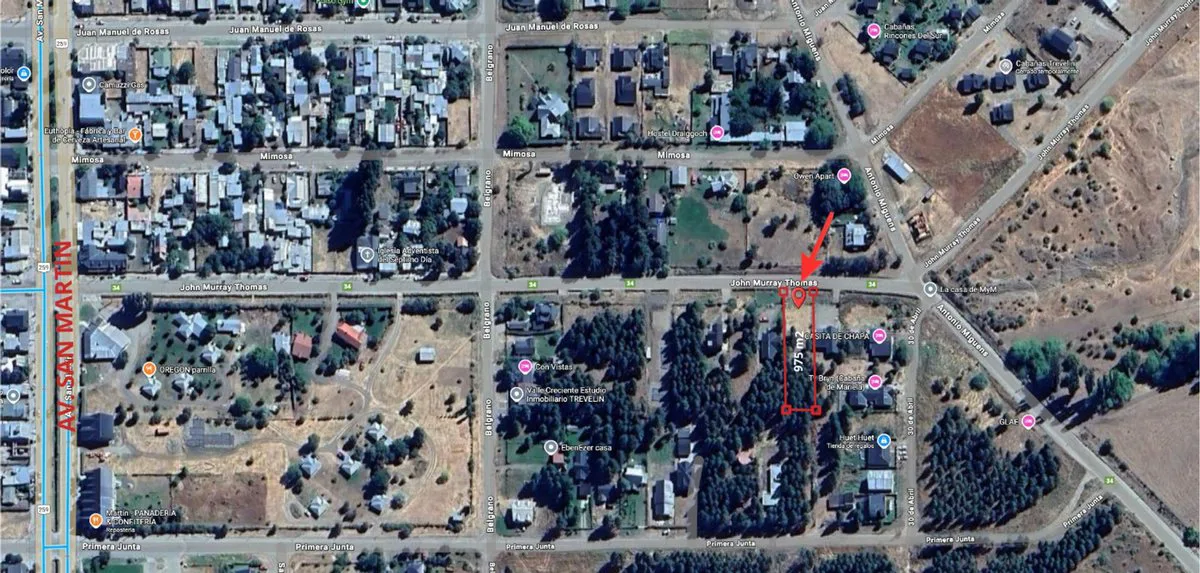 Lote en Trevelin 975 mts2 -15,6 m x 62,5 m foto 4
