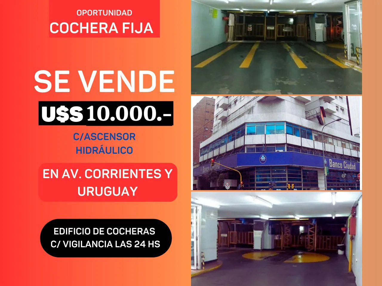 COCHERA en VENTA U$S 10.000.- en Excelente Ubicación foto 5