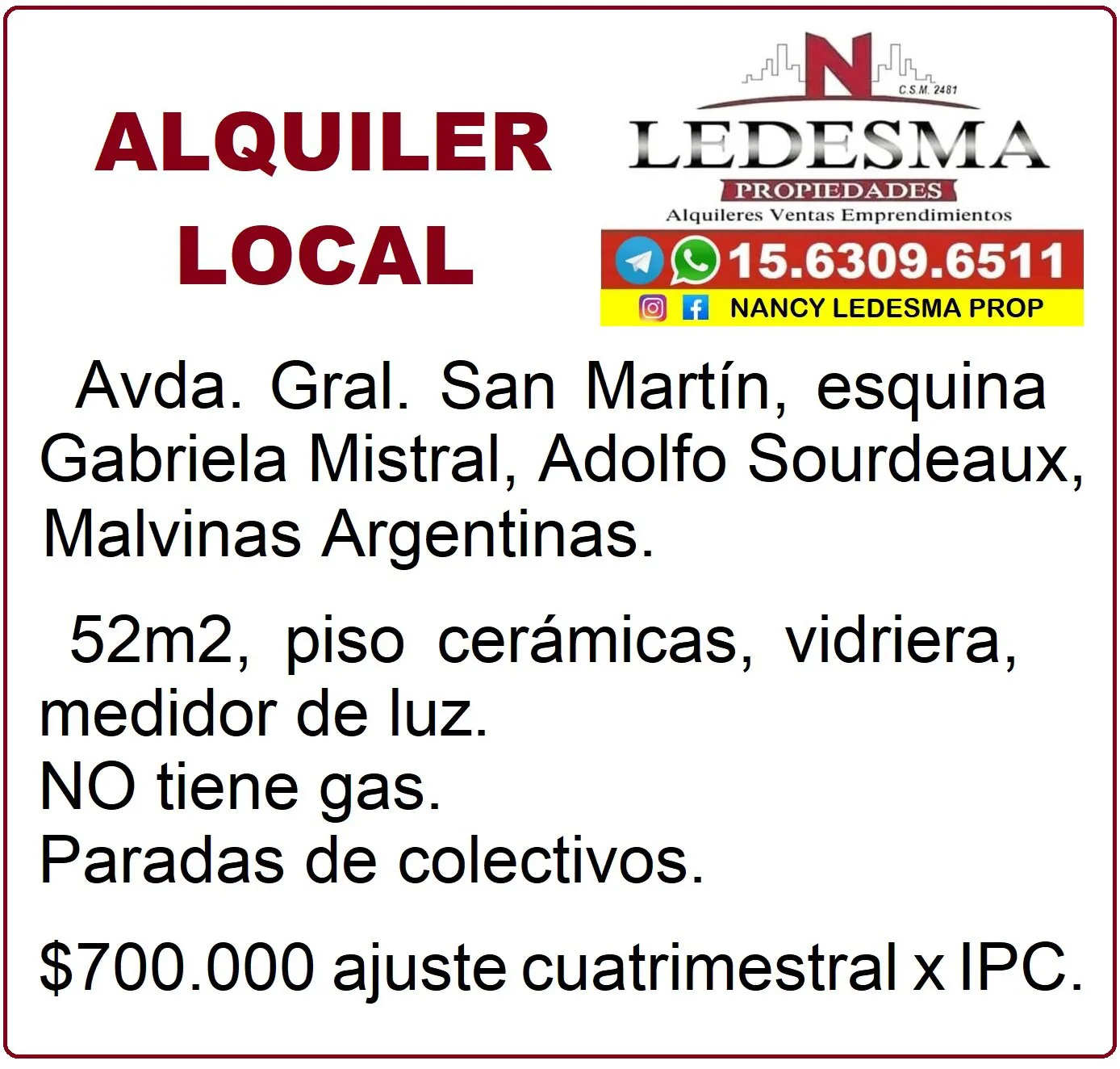 Alquiler local 52m2 Adolfo Sourdeaux foto 2