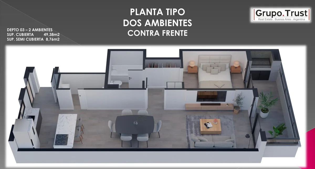 Arcadia Art Residence 2 ambtes c/parrilla P°4 foto 3