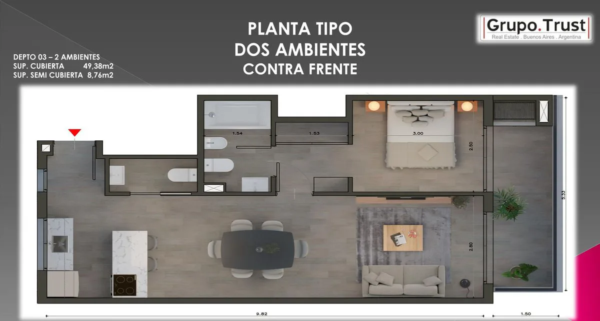 Arcadia Art Residence 2 ambtes c/parrilla P°4 foto 4