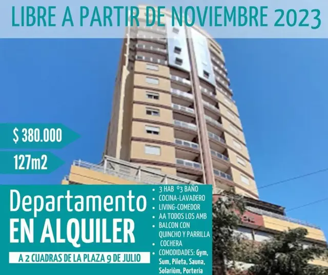Departamento Céntrico en Alquiler