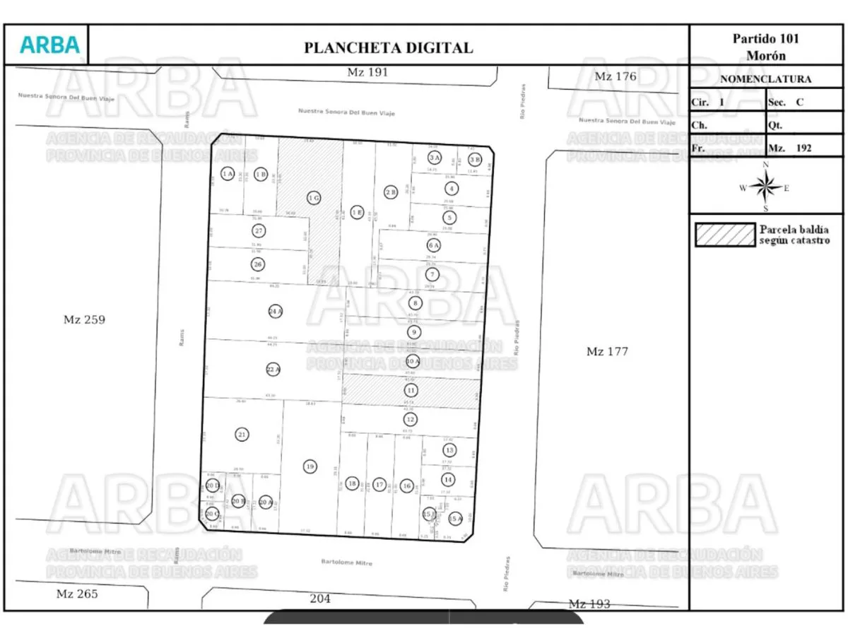 VENTA LOTE MORON 749 MT2 ACEPTA METROS foto 3