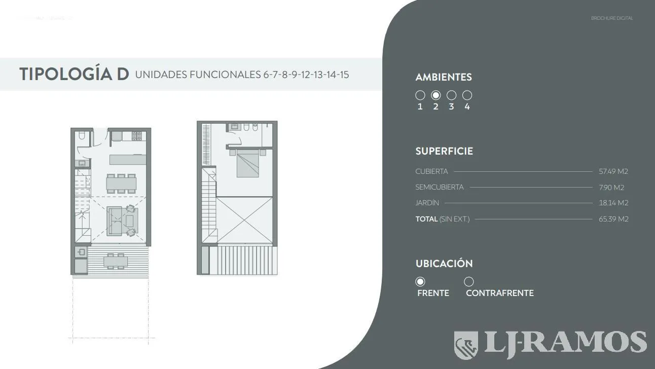 Departamento en venta de 2 ambientes con jardin en Condominio privado foto 2