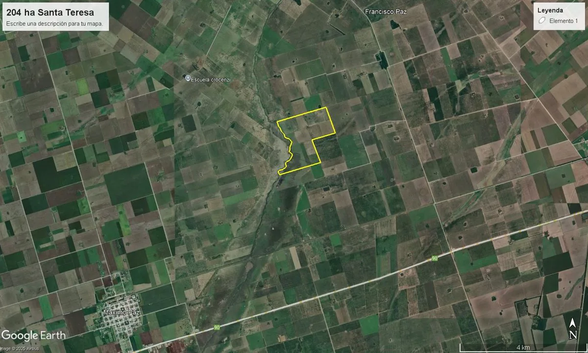 Se vende campo de 201 Has. en Sta. Teresa, Sta. Fe foto 2