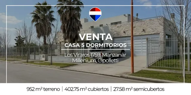 VENTA CASA 5 DORMITORIOS MANZANAR MILLENIUM
