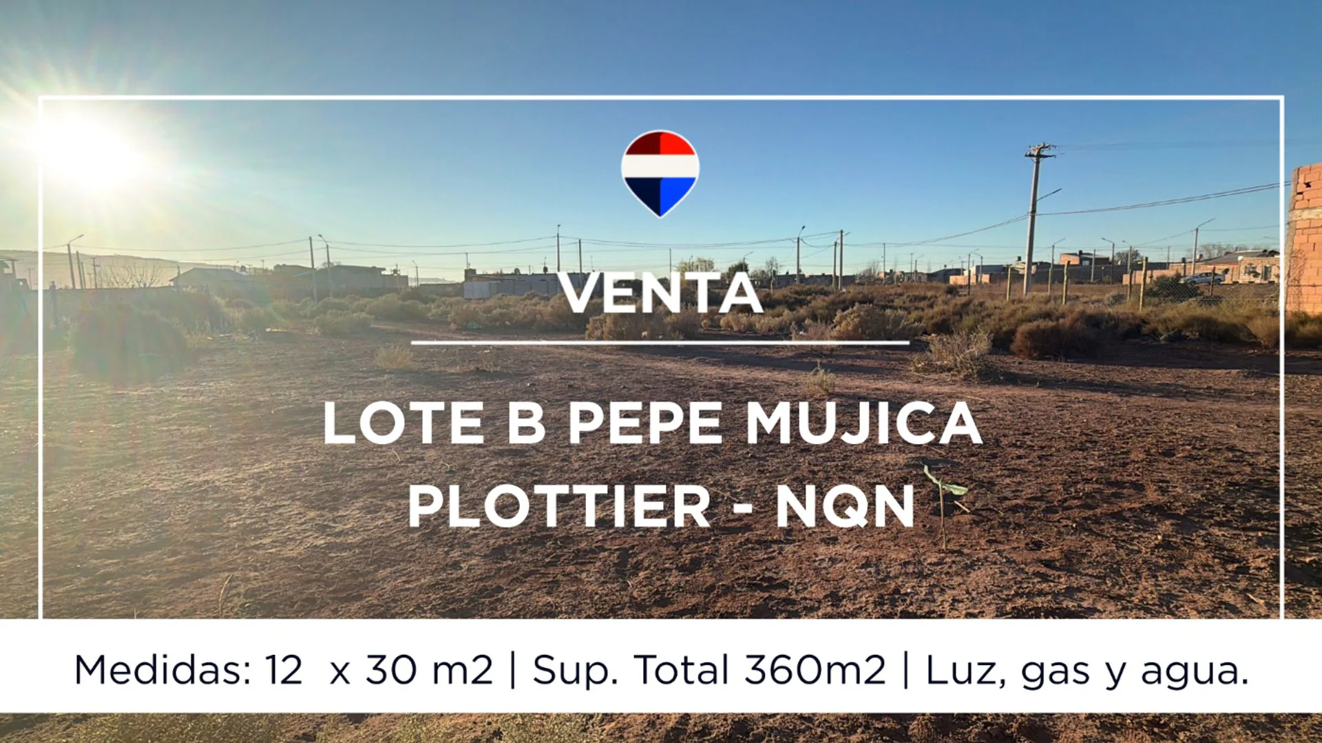 VENTA LOTE  PLOTTIER