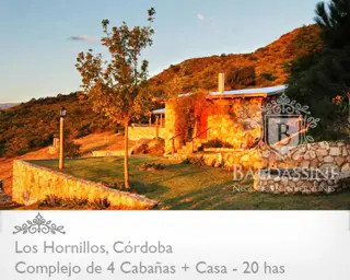 VENTA de campo de 20 has con casa principal y cuatro cabañas. ubicado en Los Hornillos, Translasierra, Córdoba, a 170 km de la capital cordobesa. foto 1