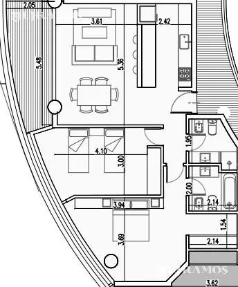 Departamento en venta en Buenavista - Don Francisco 3201 Torre Infinito 4° Piso N foto 2